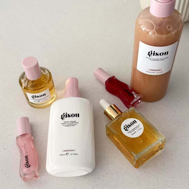 Gisou Honey Hair Care Oil 20ml, Tinted Lip Care Oil 8ml, Hair Fragrance Spray 50ml