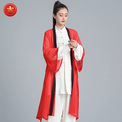 昊吉 Новая сплошная цветная одежда Tai Chi Женская марля одна часть команды по обслуживанию Тай Чи