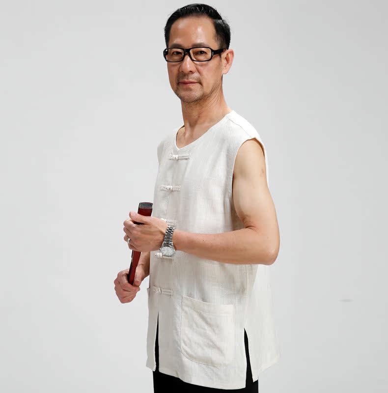 Bộ đồ mùa hè của người đàn ông Trung Quốc áo khoác cũ giản dị có thể giặt được áo nam đẹp