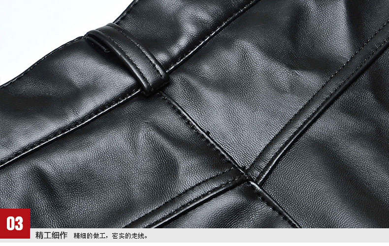 Pantalon cuir homme droit pour hiver - Ref 1494144 Image 18