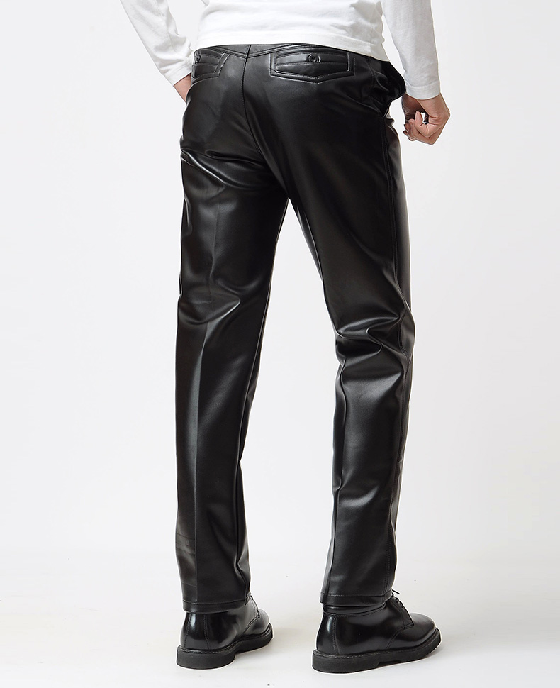 Pantalon cuir homme droit PU pour hiver - Ref 1495120 Image 21