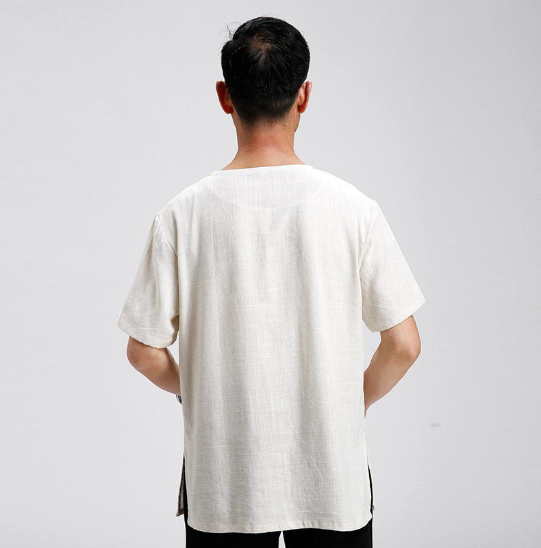 Bộ đồ thường ngày của người Trung Quốc áo khoác nam vải thô Trung niên Tang shop quần áo dân tộc
