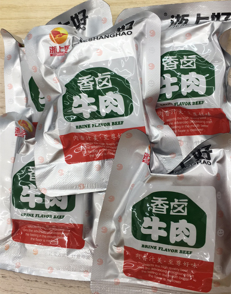 Zhejiang Good Halogen beef small packaging Sesame Taste 500g Casual Foods
