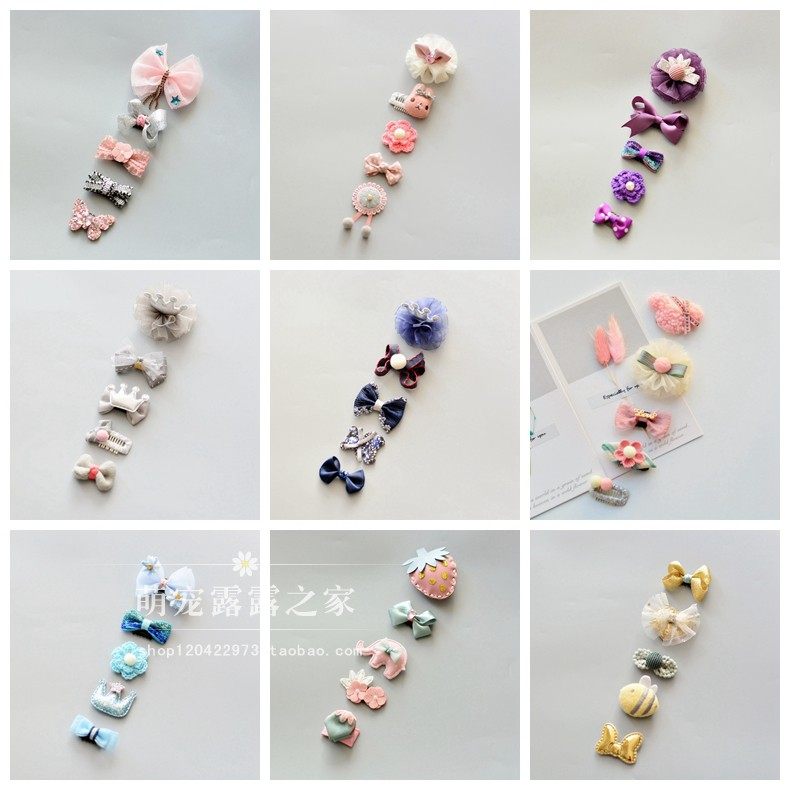 New Fairy Princess Pet BB Hair Clip Set Dog Teddy Yorkshire Maltese Clip