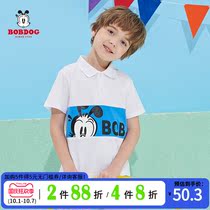 Babu Boy short sleeve T-shirt foreign-style cartoon children Baby sports casual shirt cotton skin-friendly Korean tide