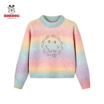 Babu Bean Girl Thickening Sweater Autumn Winter 2022 New Ocean Gas Girl Winter Clothing Children Knit Undershirt Blouse