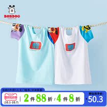 Babu childrens clothes boys T-shirt 2021 summer new baby cartoon print shirt short sleeve childrens foreign style T-shirt