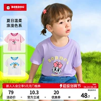 Милая детская хлопковая футболка с коротким рукавом для девочек, коллекция 2023, в западном стиле, короткий рукав