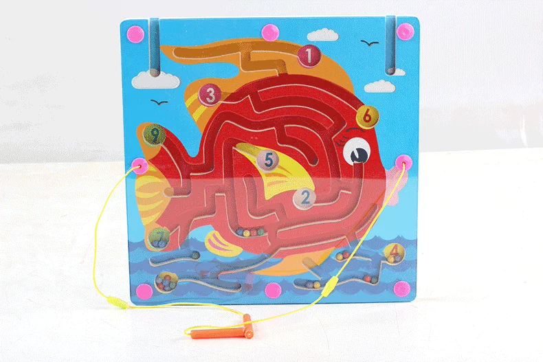 Mê cung đồ chơi hạt bé trai trí tuệ bút từ tính câu đố từ mẫu giáo 3-4-6 tuổi