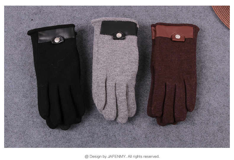 Gants pour homme en Laine Cachemire - Ref 2781608 Image 18
