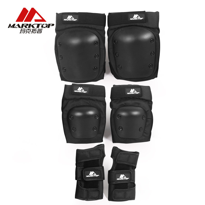 Marktop Professional Skate Protector Adult Kids Six Piece Set Roller Skating RollerBlading Palm Pad Elbow Pad
