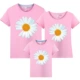 Ba mẹ con mặc áo daisy nhỏ hợp thời trang mùa hè 2020 mới tay ngắn cổ tròn gia đình ba cha con mẹ và con gái áo thun cotton - Trang phục dành cho cha mẹ và con