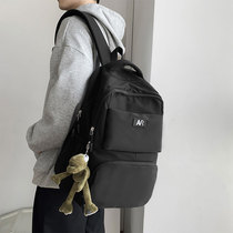 Fashion trend school bag male Korean version of simple high school students shoulder bag female computer backpack leisure travel bag