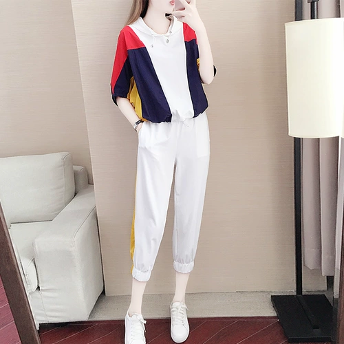 Комплект, спортивный спортивный костюм для отдыха, 2020, осенний, из хлопка и льна, свободный крой