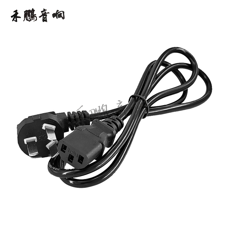 1 2m national standard three plug tail thick line computer host power cord goose head power cord three core power cord 1 2m