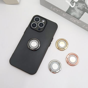 Trendy Glitter Phone Ring Holder Stand for Desktop, Hands-Free for Watching Shows, 360-Degree Rotation ° Rotating Metal Adhesive Strong and Durable
