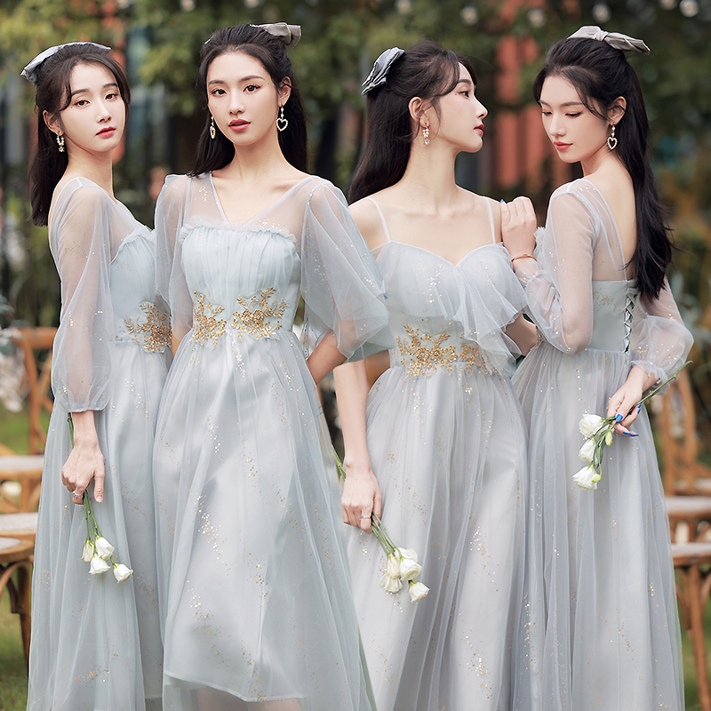 Bridesmaid Dress for Women 2026 New Style Petite Size Can Be Worn Casually Sister Group Choir Performance Graduation Dress Summer Bridesmaid Dress for Women 2026 New Style Petite Size Can Be Worn Casually Sister Group Choir Performance Graduation Dress Summer