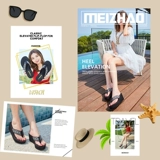 Летние женские тапочки, мюли на платформе на танкетке, сланцы, коллекция 2024 года, подходят для носки на улице