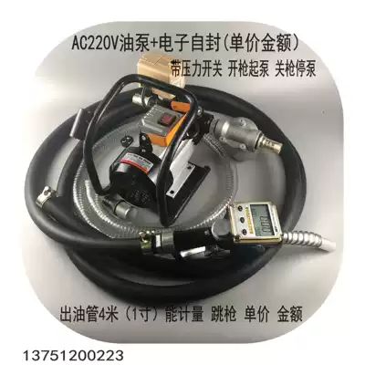 Fully automatic high-power electronic machinery self-sealing metering refueling gun oil pump unit price 12 tanker 220V