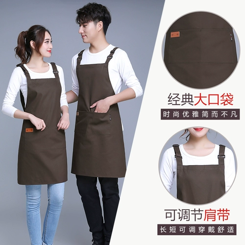 Модный хлопковый чай с молоком, водонепроницаемый фартук, юбка, делается под заказ, с печатью вашего логотипа, большой размер