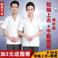 Фартук, комплект, короткий рукав