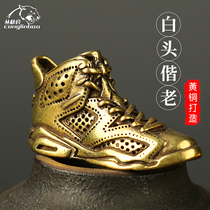 Brass handmade key buckle Air Jordan AJ6 sneakers creative key buckle key pendant bag pendant