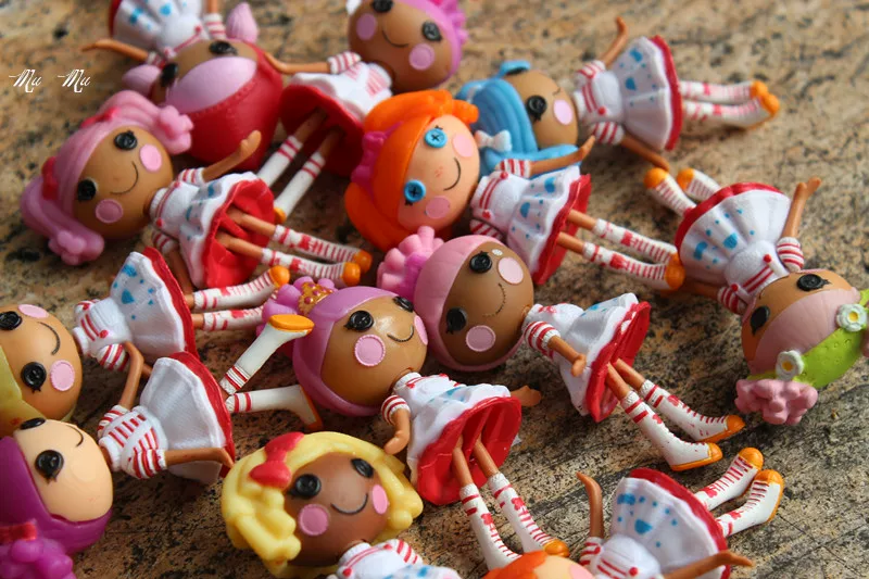 Мини-кукла Sattays Lele Angel в стиле Lalaloopsy, ~7–8 см, случайная или набор из 12 штук