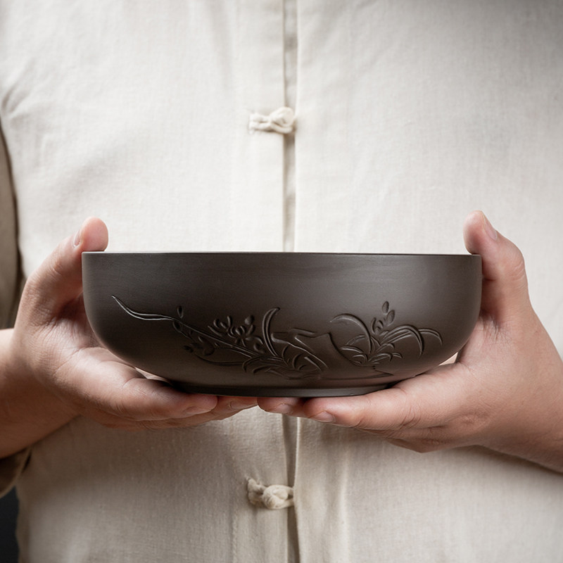 Purple Sand Tea Wash Home Cup Pen Wash Purple Clay Tea Set Accessories Wash Tea Bowl Tea Channel Zero Water Distribution Spittoon Washed Small Lettering