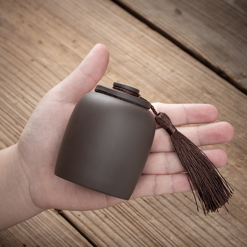 Purple Sand Mini Tea Leaf Jars Home Utiliti Tea Accessories Sealed Jars Portable Carry-on Little Tea Bin Customized