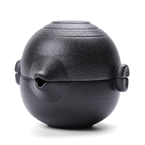 Zhongzheng ceramic kung fu tea set office Cup creative black pottery tea tea road fast guest Cup travel tea set gift box