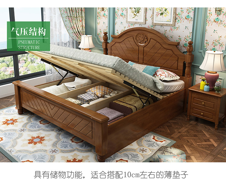Mỹ giường gỗ rắn 1,35 m giường 1,2m 1 Độc thân Con giường đôi 1,5 1,8 m - Giường giường gấp thông minh