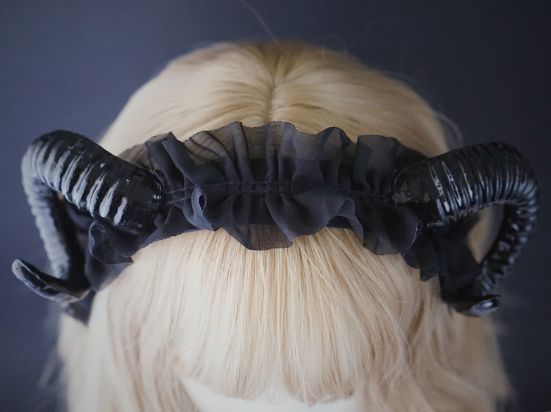 Fashion Statement with Black Horn Lace