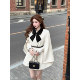 Q Nvjia Yingcha Xiaodiao/Woolen Cape Coat Thickened Small Woolen Coat Women's Autumn and Winter 2024 New Style