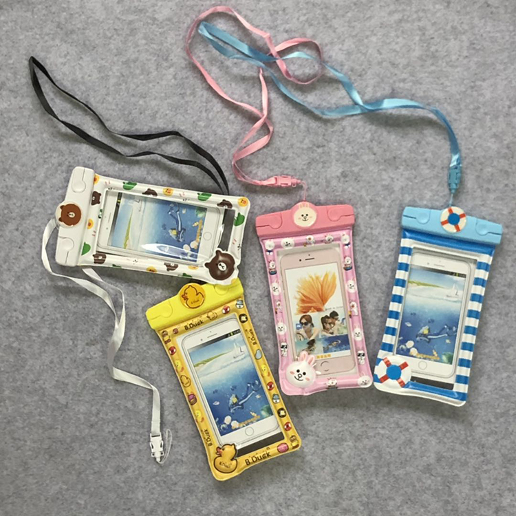 Underwater photo mobile phone waterproof bag PVC floating airbag swimming 8P touch screen 6 inches below mobile phone general HD