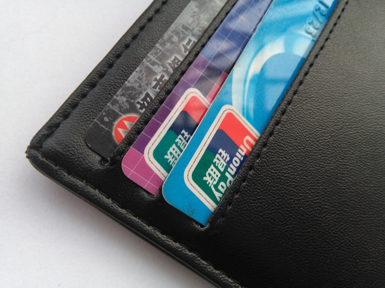 Sản phẩm mới xuất khẩu Thẻ da chống quét thẻ từ RFID thẻ ví hai lớp để ngăn chặn bộ thẻ nhận dạng tần số radio ví đựng thẻ gucci