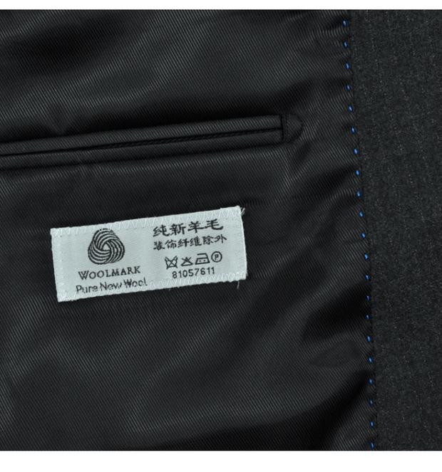 Firs / Firty Shanshan Suit Men Mới Len nguyên chất Màu xám đậm Sọc Suit Suit Suit FXC214212 bộ vest nam thời trang