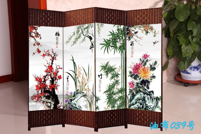 Màn hình rơm đặc biệt rào cản văn phòng làm đẹp thẩm mỹ viện đơn giản tường phòng ngủ phòng trà Zhuang hiên phân vùng màn hình gấp - Màn hình / Cửa sổ bình phong tre