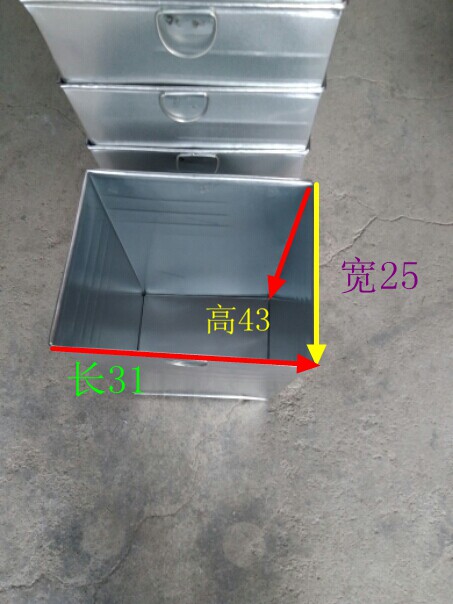 Set for outdoor park outdoor sorting garbage bins Fruit leather case liner inner barrel galvanized sheet galvanized sheet Tin Barrel Square