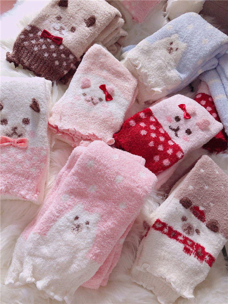 Autumn and winter bottoming soft and warm palace knitted confinement pajamas thickened warm home trousers leggings slim pants women