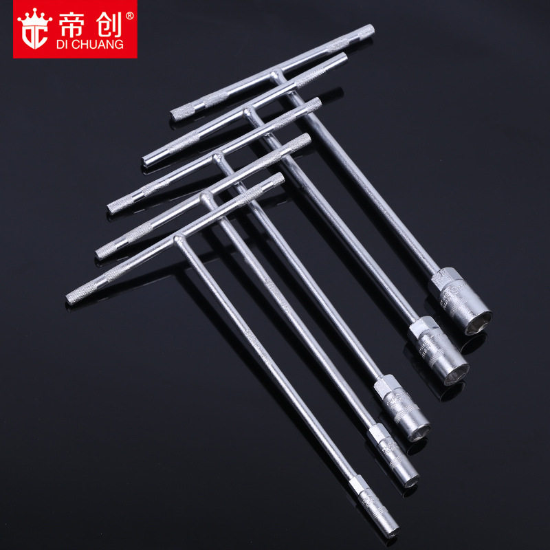 T-type sleeve wrench Batch of hexagon sleeves sleeve wrench Outer hexagonal Ting word wrench 6-19