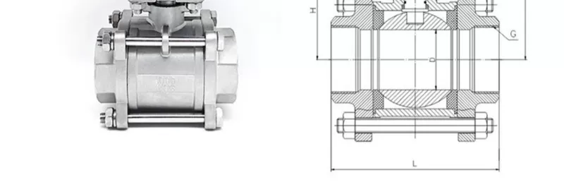 Van bi mặt bích khí nén ren hai chiều ba chiều thép không gỉ cắt van ba mảnh DN25 van điều khiển van chân không van stnc các van trong khí nén