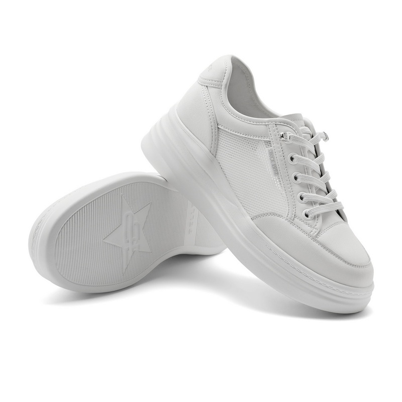 Belle Women's Shoes New Sports Casual Shoes Summer Mesh Breathable Thick-Soled Lace-Free White Shoes for Women A8Q1Dbm4