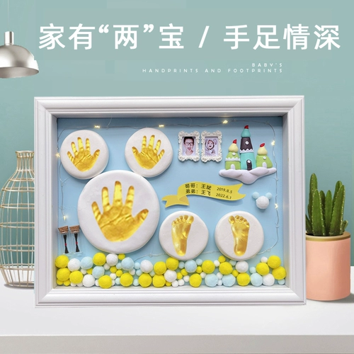 Детские отпечатки рук и ног, сувенир, фоторамка для новорожденных, детская хваталка, отпечаток рук, чернильная подушечка, подарок на день рождения