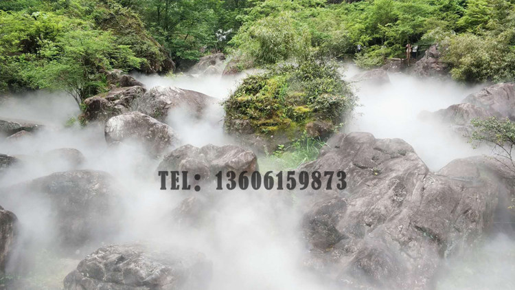 Cold mist mist mist mist mist system equipment humidification and cooling fake mountain courtyard garden water landscape installation construction
