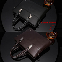 Laptop bag 15 6 inch leather Apple Lenovo mens shoulder bag 13 14 15 portable case 12