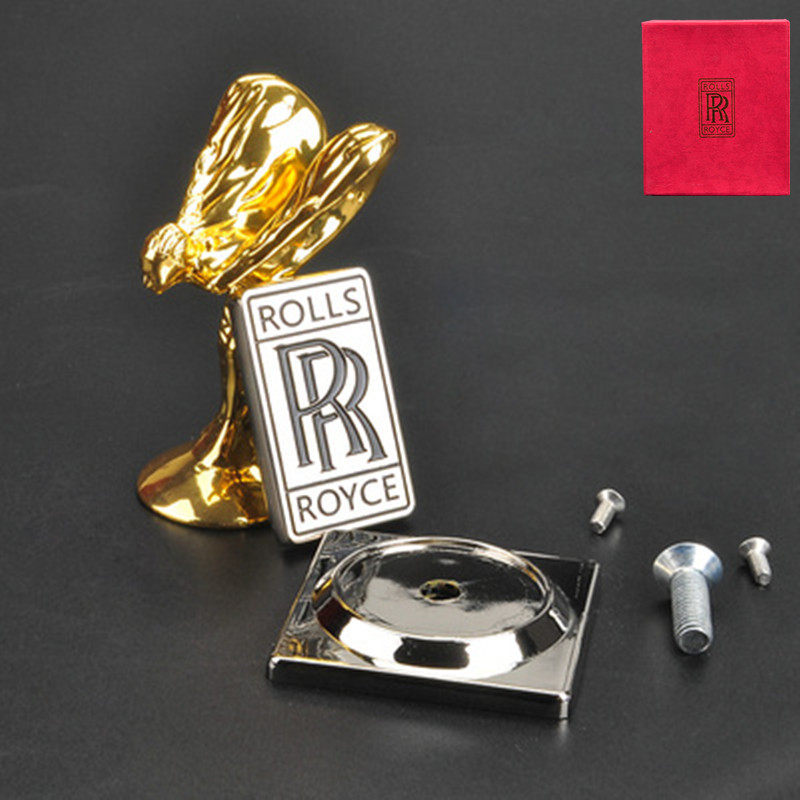 Rolls-Royce car logo (gold silver) sign base classic car electric car simulation modified car logo
