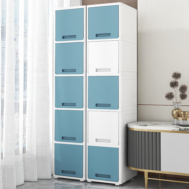 Plastic color transparent storage cabinet home dormitory clothing chest of drawers children's storage shelf finishing storage storage box