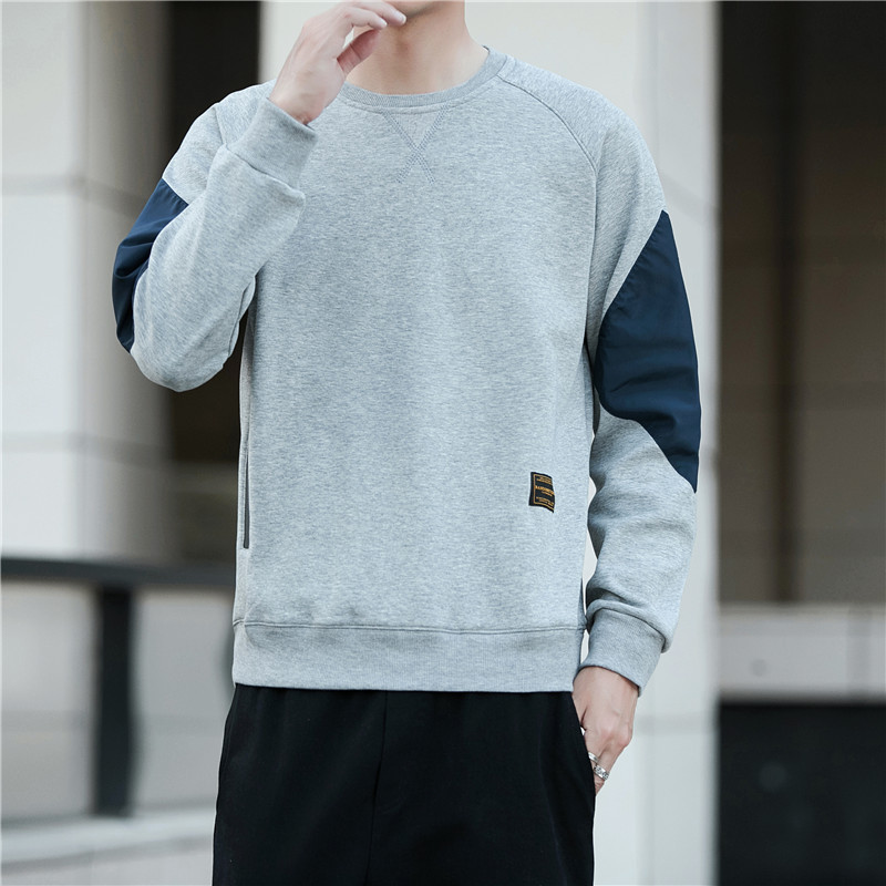 2026 Men's Pullover Sweatshirt, Loose Fit, Crew Neck, Pure Cotton, New Style Base Shirt, Casual T-Shirt, Top Clothing, Spring and Autumn Fashion