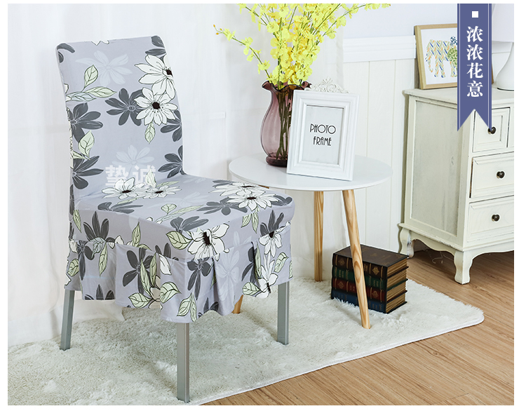 Ghế ăn dính liền ghế bọc khách sạn căng ghế bọc hiện đại tối giản vải nhà bàn ăn và ghế bọc phân trải bàn nhựa