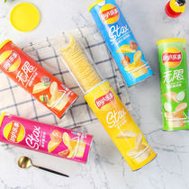 Happy Potato Chips Bucket Infinite Classic Original 104g Office Snacks Puffed Food